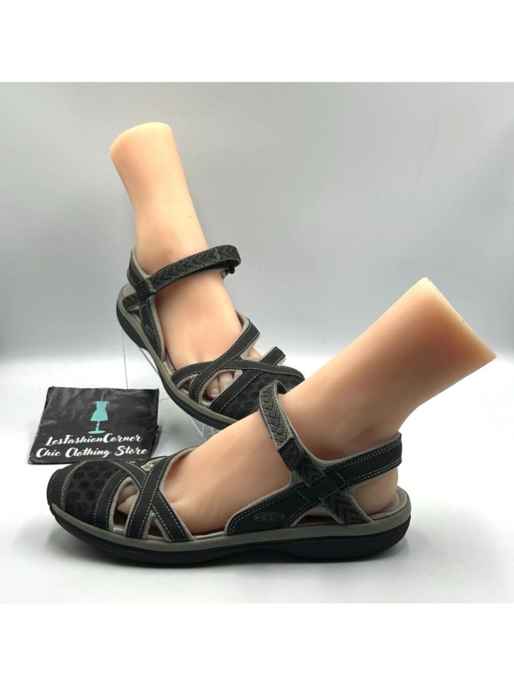 Keen Women's Black Sage Strappy Criss Cross Outdoor Sandals Size 10 3536 - Picture 8 of 16